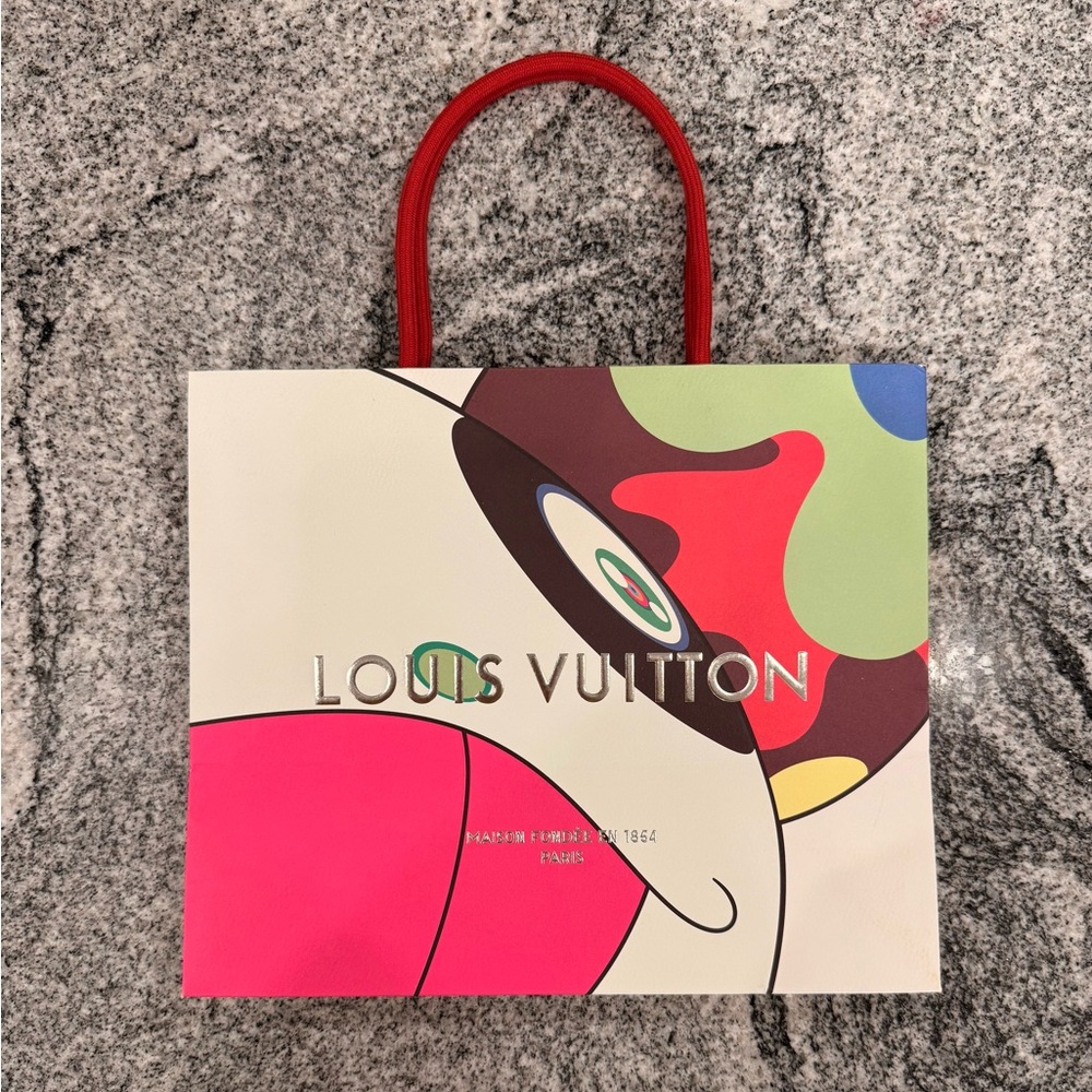 Louis Vuitton x Murakami Superflat/Onion head Shopper bag with Red Handles